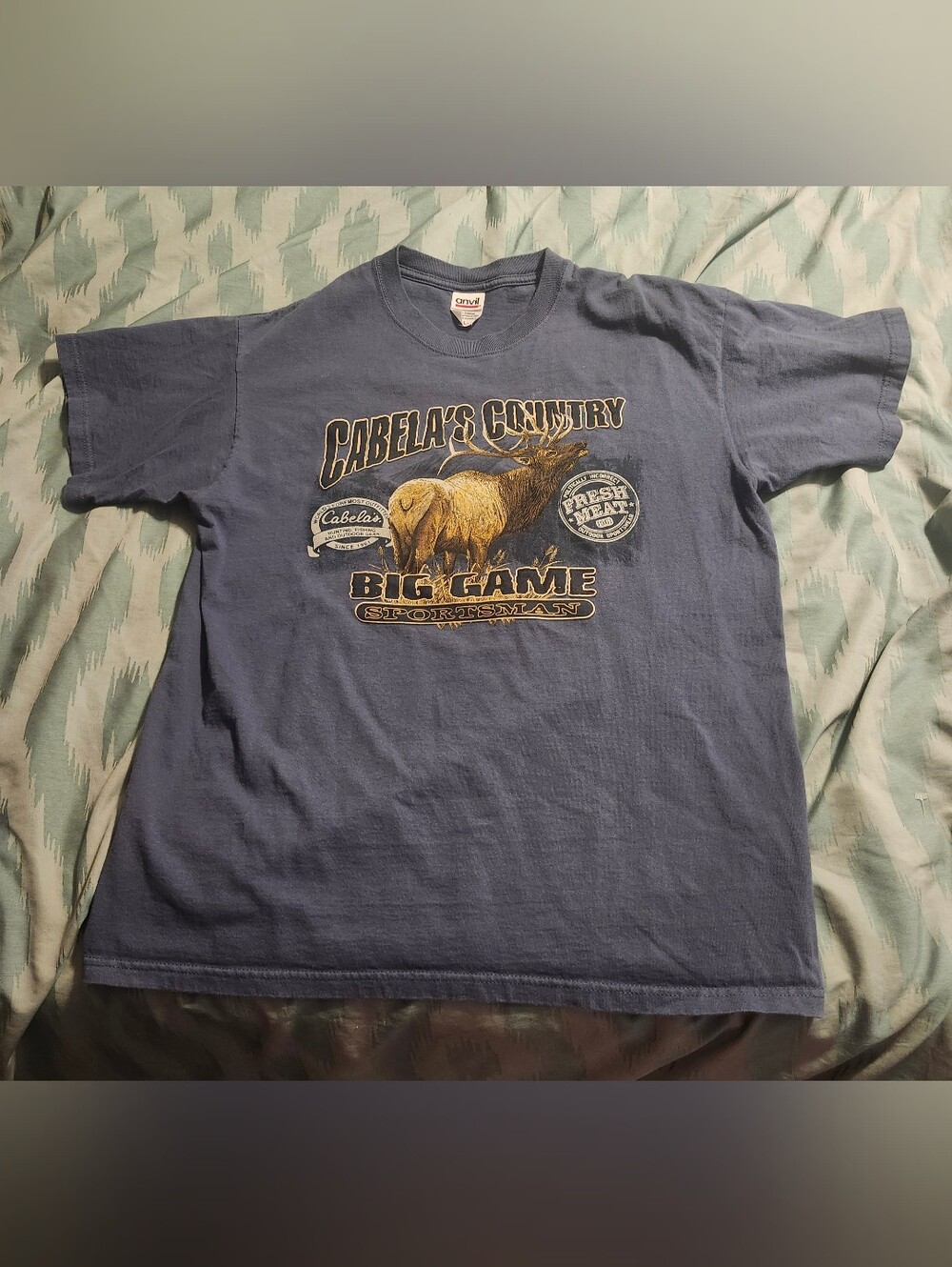 Vintag 90s / Y2K e Cabela's Country Big Game Graphic T-Shirt Men's‎ Size Large